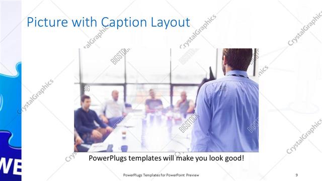 Picture with Caption presentation slide layout