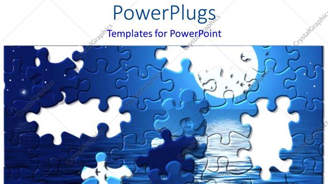  Presentation with jigsaw - A jigsaw puzzle missing a number of pieces