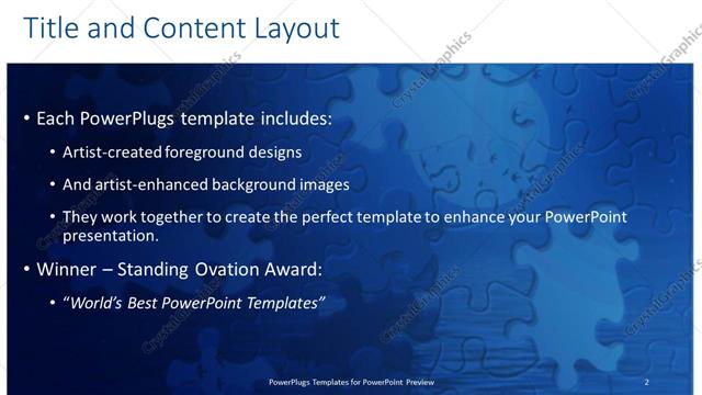 Title and Content presentation slide layout
