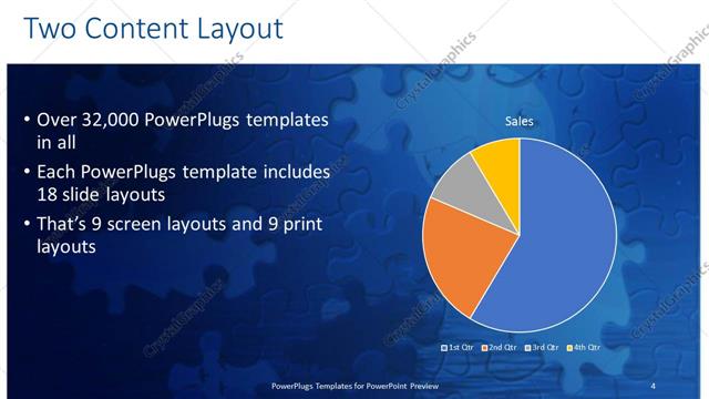 Two Content presentation slide layout