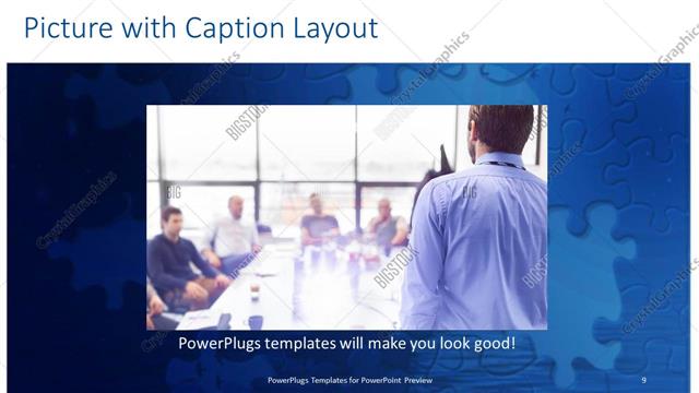 Picture with Caption presentation slide layout