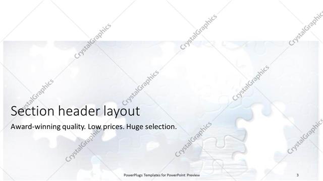 Section Header presentation slide layout