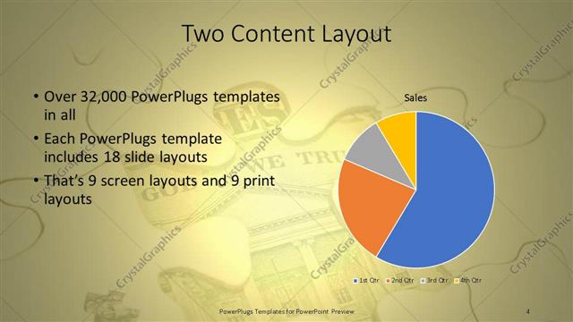 Two Content presentation slide layout