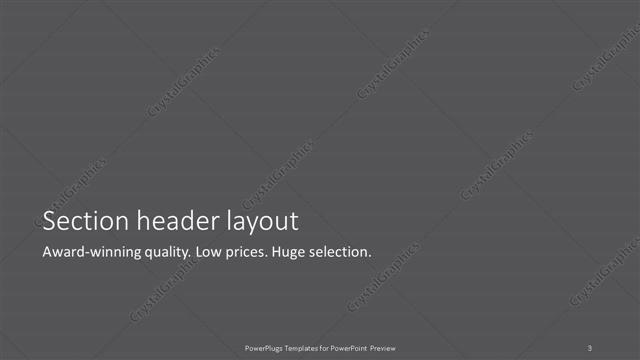 Section Header presentation slide layout