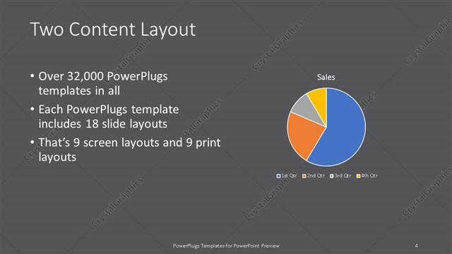 Two Content presentation slide layout