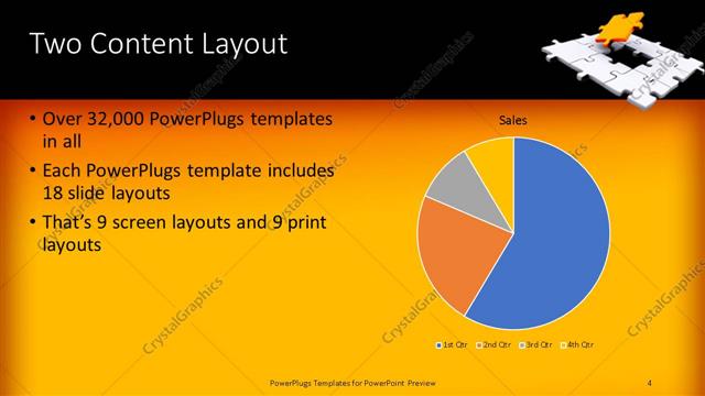 Two Content presentation slide layout