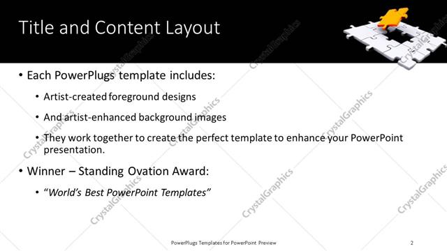 Title and Content presentation slide layout