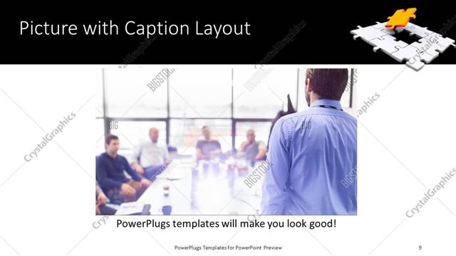 Picture with Caption presentation slide layout