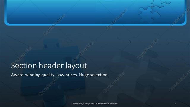 Section Header presentation slide layout