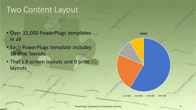 Two Content presentation slide layout