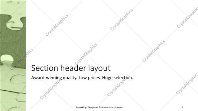 Section Header presentation slide layout