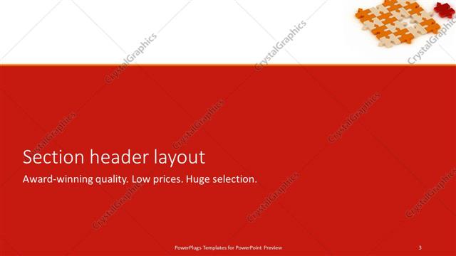 Section Header presentation slide layout
