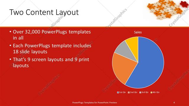 Two Content presentation slide layout