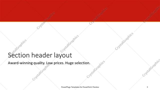 Section Header presentation slide layout