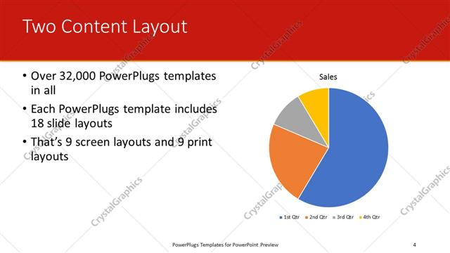 Two Content presentation slide layout