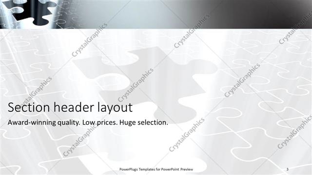 Section Header presentation slide layout