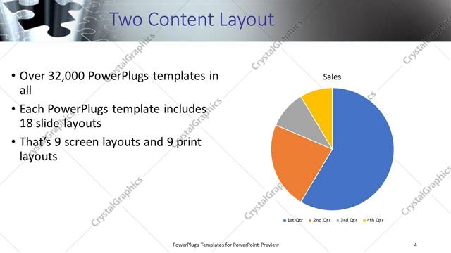 Two Content presentation slide layout
