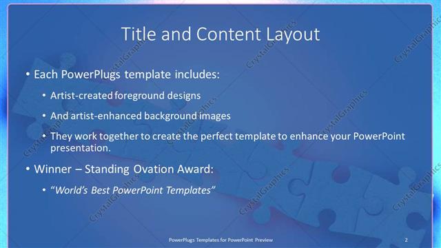 Title and Content presentation slide layout