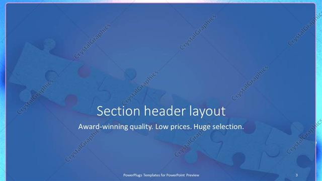 Section Header presentation slide layout