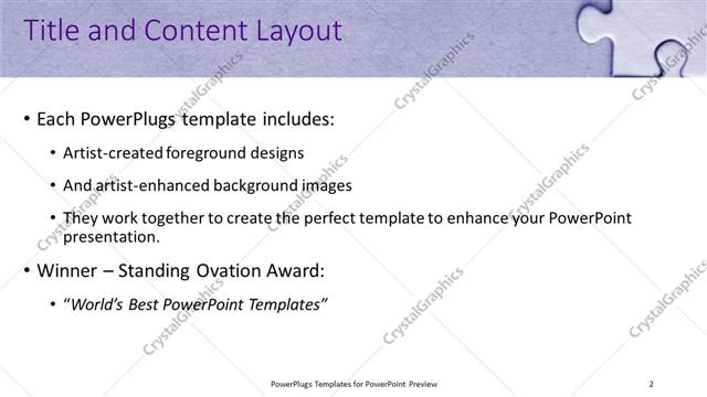 Title and Content presentation slide layout