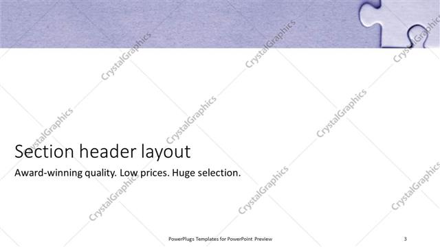 Section Header presentation slide layout