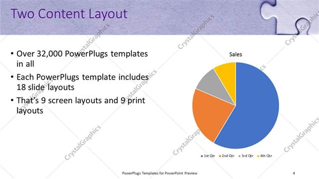 Two Content presentation slide layout