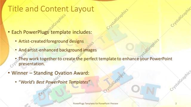 Title and Content presentation slide layout