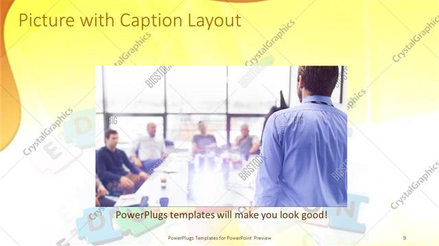Picture with Caption presentation slide layout