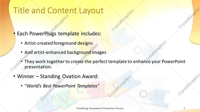 Title and Content presentation slide layout