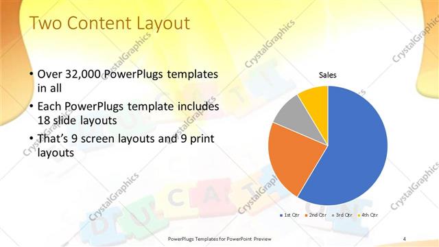 Two Content presentation slide layout