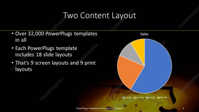 Two Content presentation slide layout