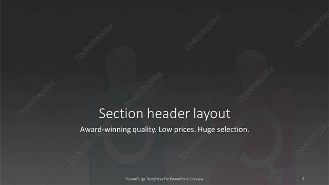 Section Header presentation slide layout