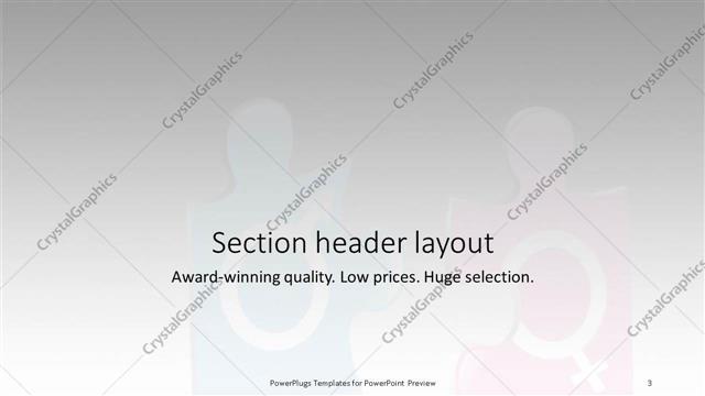 Section Header presentation slide layout