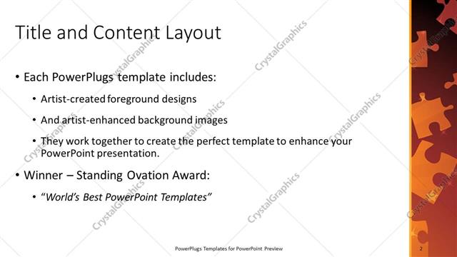 Title and Content presentation slide layout