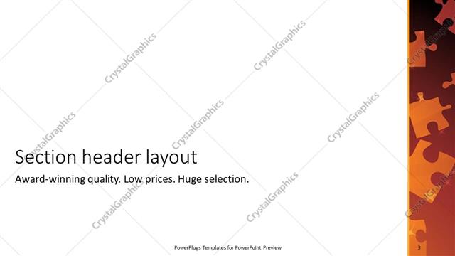 Section Header presentation slide layout