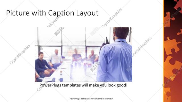 Picture with Caption presentation slide layout
