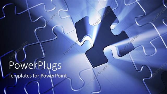  Presentation with glow - Jigsaw puzzles with penetrating light glow from position of missing piece