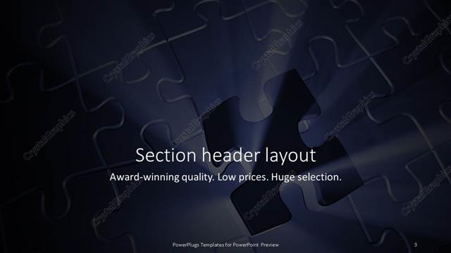 Section Header presentation slide layout