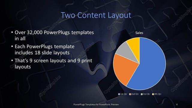 Two Content presentation slide layout