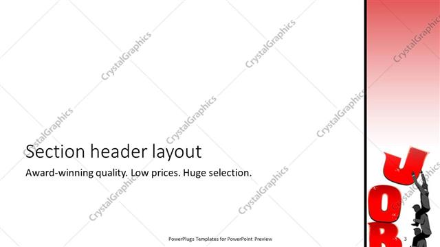 Section Header presentation slide layout