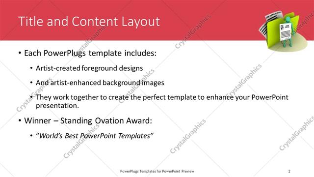 Title and Content presentation slide layout