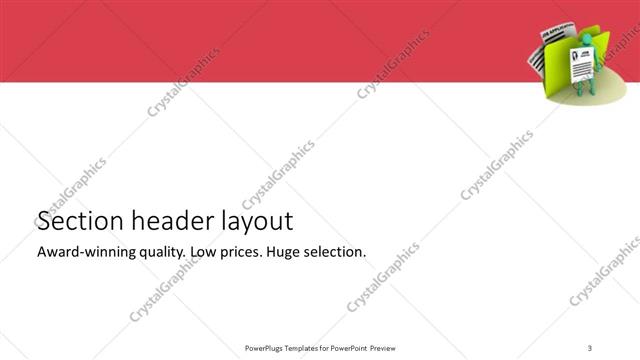 Section Header presentation slide layout