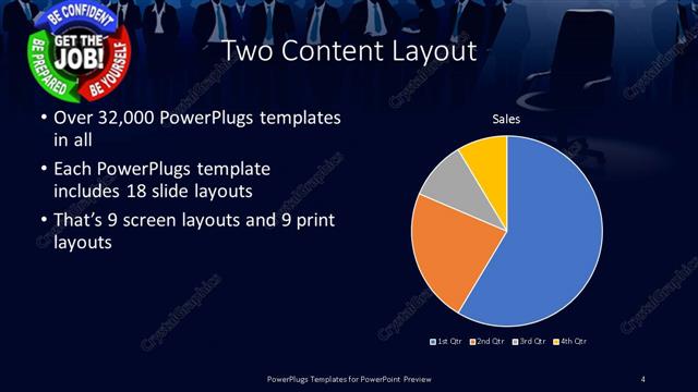 Two Content presentation slide layout