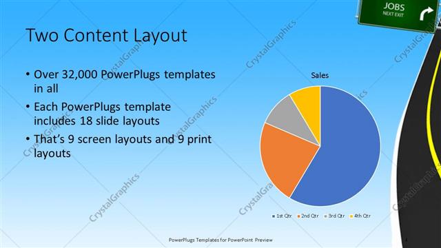 Two Content presentation slide layout