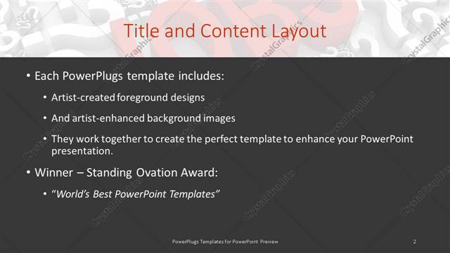 Title and Content presentation slide layout