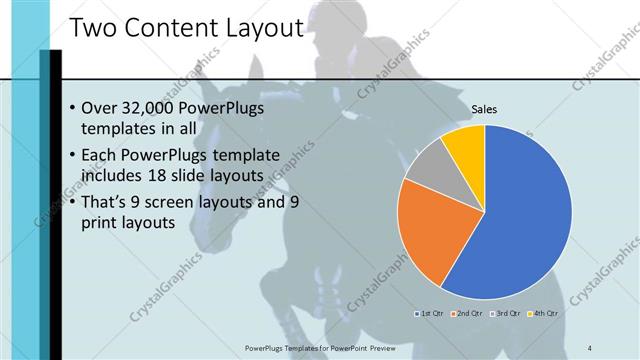 Two Content presentation slide layout