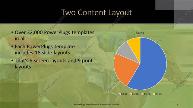 Two Content presentation slide layout