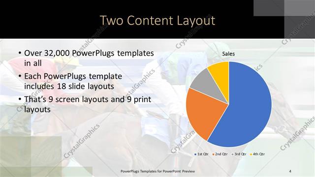 Two Content presentation slide layout