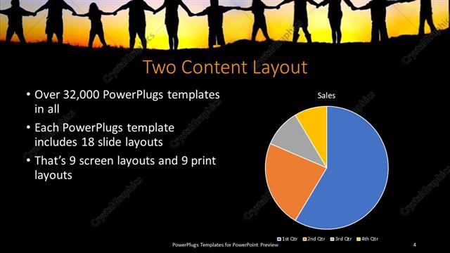 Two Content presentation slide layout