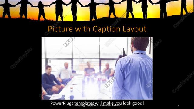 Picture with Caption presentation slide layout
